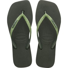 Havaianas Slim Square Glitter Olive Green Kadın Terlik 35-36