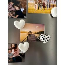 Amber Stüdyo Magnet -Buzdolabı Magneti - Buzdolabı Süsü - 8’li Set Kalpli Magnet