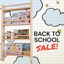 Baby Kinder Doğal Ahşap Montessori Çocuk Kitaplığı