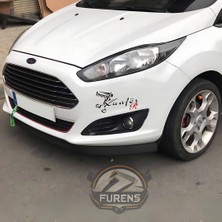 Furens Ford Fiesta 2013-2017 Uyumlu H Lip Esnek Ön Lip 2 Parça Karlık Ön Ek Tampon Altı Dil