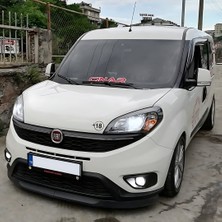 Furens Fiat Doblo 4 2015-2023 Uyumlu H Lip Esnek Ön Lip 2 Parça Karlık Ön Ek Tampon Altı Dil