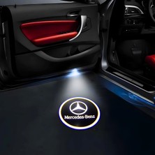 ARW Mercedes Kapı Altı LED Aydınlatma Logo 2'li Takım