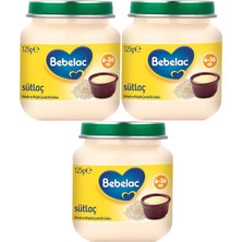 Bebelac Kavanoz Maması Püre 125GR Sütlaç (3 Lü Set)