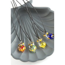 Feryal Baykuş Cam Kolye