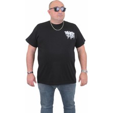 Moc Grande Mocgrande Erkek Büyük Beden Sıfır Yaka T-Shirt Paris 24129 Sıyah