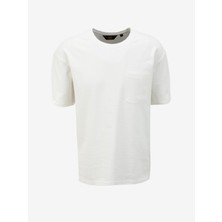 Lee Bisiklet Yaka Beyaz Erkek T-Shirt L241571100 Loose Fit T-Shirt