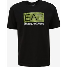 Ea7 Bisiklet Yaka Siyah Erkek T-Shirt 3DPT40PJFBZ
