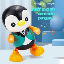 Janjon Star Elektrikli Sallanan Küçük Penguen Bebek Renkli Işıklar Müzik Karikatür Sevimli Dans Çocuk Oyuncak (Yurt Dışından)