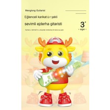 Janjon Star Elektrik Dansı Sevimli Ejderha Gitarist Müzikli Işık Salıncak Karikatür Sevimli Şekil Çocuk Oyuncağı (Yurt Dışından)