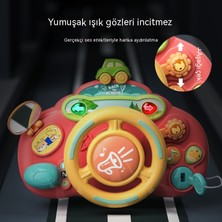 Janjon Star Çocuk Simülasyon Direksiyon Simülasyon Sürüş Oyuncak Velcro Kolye Hafif Müzik Çok Fonksiyonlu Direksiyon Oyuncak (Yurt Dışından)