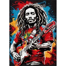 Karizma Tablo Tablomega Ahşap Mdf Puzzle Yapboz Renkli Bob Marley 255 Parça 35*50 cm