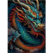 Karizma Tablo Tablomega Ahşap Mdf Puzzle Yapboz Mistik Dragon Ejderha 120 Parça 25*35 cm