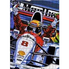 Ekart Tablomega Ahşap Mdf Puzzle Yapboz Ayrton Senna  Şampiyon 255 Parça 35*50 cm