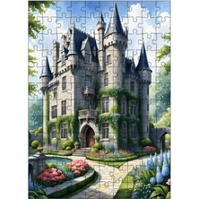 Karizma Tablo Tablomega Ahşap Mdf Puzzle Yapboz Victoria Dönemi Kale 120 Parça 25*35 cm