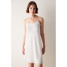 Penti Bridal Dantel Lacy Beyaz Gecelik