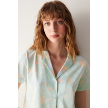Penti Base Emilia Mint Yeşili Gömlek Pantolon Pijama Takımı