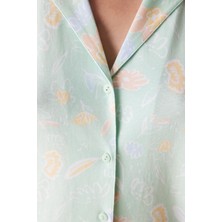 Penti Base Emilia Mint Yeşili Gömlek Pantolon Pijama Takımı
