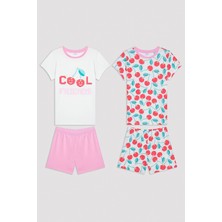 Penti Kız Çocuk Cherry Çok Renkli 2li Pijama Seti