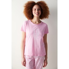 Penti Ent Love Pembe Kapri Pijama Takımı