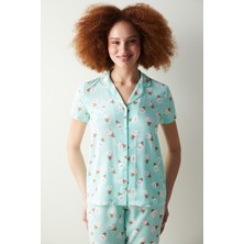 Penti Ice Cream Mint Yeşili Gömlek Pantolon Pijama Takımı