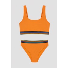 Penti Genç Kız Lastikli Şerit Detaylı Halter Bikini Takımı