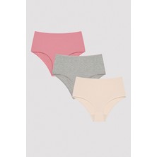 Penti Soft Color 3lü Yüksek Bel Çok Renkli Slip Külot