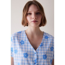 Penti Base Gingham Gömlek Şort Pijama Takımı
