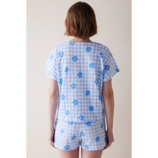 Penti Base Gingham Gömlek Şort Pijama Takımı