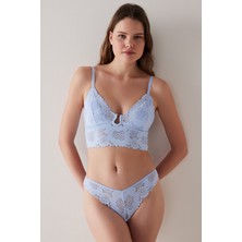 Penti Removable Padded Mavi Bralet Dantel Detaylarıyla Şık Tasarım ve Gün Boyu Destek