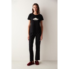 Penti Myself Siyah Pantolon Pijama Takımı