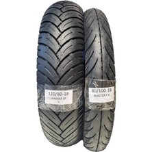 Maruti Tyres Hero Karizma Takım Lastik 120/80-18 Ve 80/100-18 Tl Tubeless - Dubleks Motosiklet Lastiği