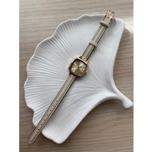 Quartz Retro Minimal Ince Deri Kordon Kadın Kol Saati