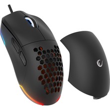 Rampage BLINK Siyah 7 Makro Tuşlu RGB 12800 DPI Gaming Oyuncu Mouse