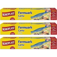 Koroplast Fermuarlı Çanta Büyük Boy 10 Lu 27 x 28 cm x 3 Paket