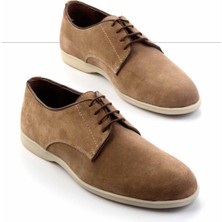 Bambi Bej Süet Hakiki Deri Erkek Casual Ayakkabı E01549313802