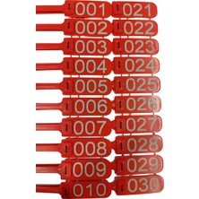 Senkron Seals 100 Adet Kırmızı Et Belirleme (Karkas) Kelepçesi 36CM