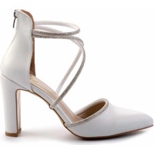 Bambi Beyaz   Kadın Abiye Ayakkabı K01926032109