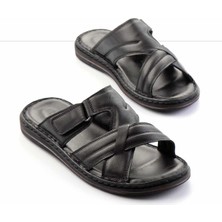 Bambi Siyah Hakiki Deri Erkek Terlik E04804014303