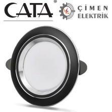 Cata 5 Adet Cata Ct 5258 Siyah Kasa Zepra LED Spot 6W 3 Renkli