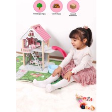 ROZİTOYS Doğal Ahşap Kaydıraklı Oyun Evi T2013