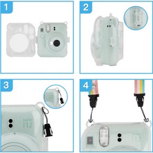 Trendfone Fujifilm Instax Mini 12 Şeffaf Koruyucu Kılıf-Aksesuar Seti