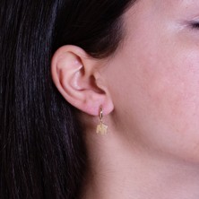 Adil İdil Kuyumculuk Fil Sllantılı Plakalı Küpe