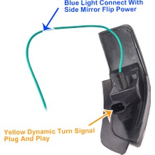 Rhythmic Araba LED Dinamik Dikiz Aynası Işık Dönüş Sinyali Göstergesi Toyota Corolla Yaris XP130 Auris Camry Prius Mavi Işık (Yurt Dışından)