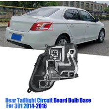 Rhythmic Sağ Arka Kuyruk Lambası Devre Ampul Tabanı Peugeot 301 2014 2016 Araba Fren Arka Lambası Soket Tutucu Tabanı Ampul Yok (Yurt Dışından)