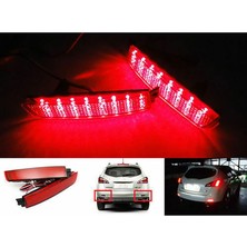 Rhythmic Kırmızı Lens Arka Tampon Reflektör Lamba LED Kuyruk Fren Lambası Nissan Juke Murano Quest Sentra Infiniti FX35 265605C000 (Yurt Dışından)