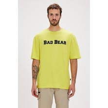 Bad Bear Title Yeşil Logo Baskılı Basic Erkek Tişört