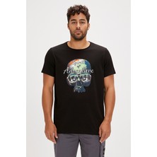 Bad Bear Bean Siyah Baskılı Erkek Tişört