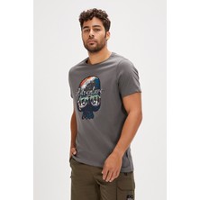 Bad Bear Bean Asfalt Baskılı Erkek Tişört