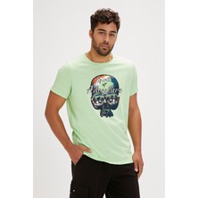 Bad Bear Bean Yeşil Baskılı Erkek Tişört