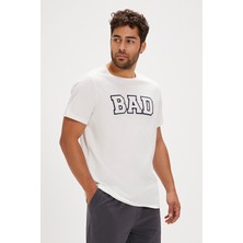 Bad Bear Felt Erkek Beyaz T-Shirt 24.01.07.036-C04